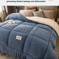 Thick Milk Fleece Winter Blanket – Ultra-Soft Artificial Lamb Cashmere Duvet & Weighted Comforter