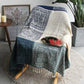 Mediterranean Bohemian Chenille Sofa Throw – Colorful Plaid Blanket with Tassels