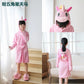 Children Bathrobe Unicorn Kigurumi Pajamas – Hooded Fleece Kids Bath Robe Nightgown for Girls Boys Baby