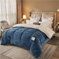 Thick Milk Fleece Winter Blanket – Ultra-Soft Artificial Lamb Cashmere Duvet & Weighted Comforter