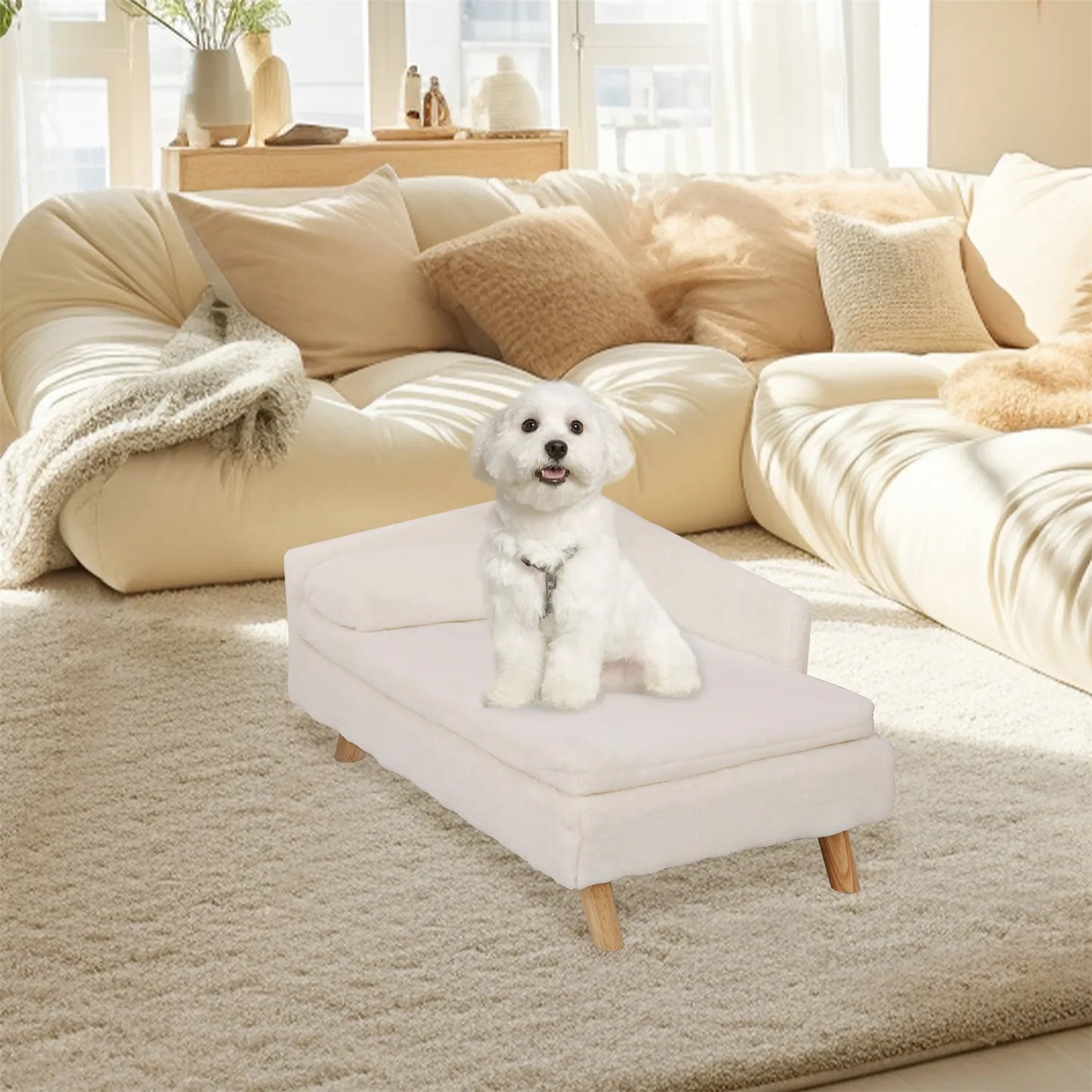 Nordic Elevated Pet Bed with Waterproof Pad – Small Dog & Kitten
