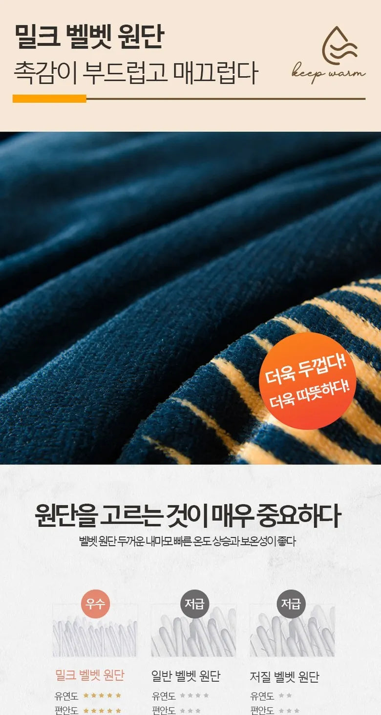 Premium Thickened Winter Blanket – Ultra-Soft Warm Flannel Quilt for Cozy Nights