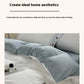 100% Cotton Plain Duvet Cover Set – 3pcs Bedding Set Queen King