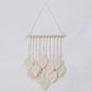 Boho Cotton Macrame Wall Decor – Handmade Leaf Tapestry, Woven Wall Hanging Art & Aesthetic Home Pendant Gift