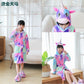 Children Bathrobe Unicorn Kigurumi Pajamas – Hooded Fleece Kids Bath Robe Nightgown for Girls Boys Baby