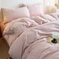 Luxury 100% Cotton Yarn Dyed Duvet Cover Set 3PCS Pre-Washed Stripe Bedding Set Soft Breathable