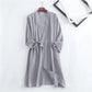 Lightweight Japanese Kimono Robe for Men & Women, Cotton Crepe Sleepwear Bathrobe for Spring & Autumn