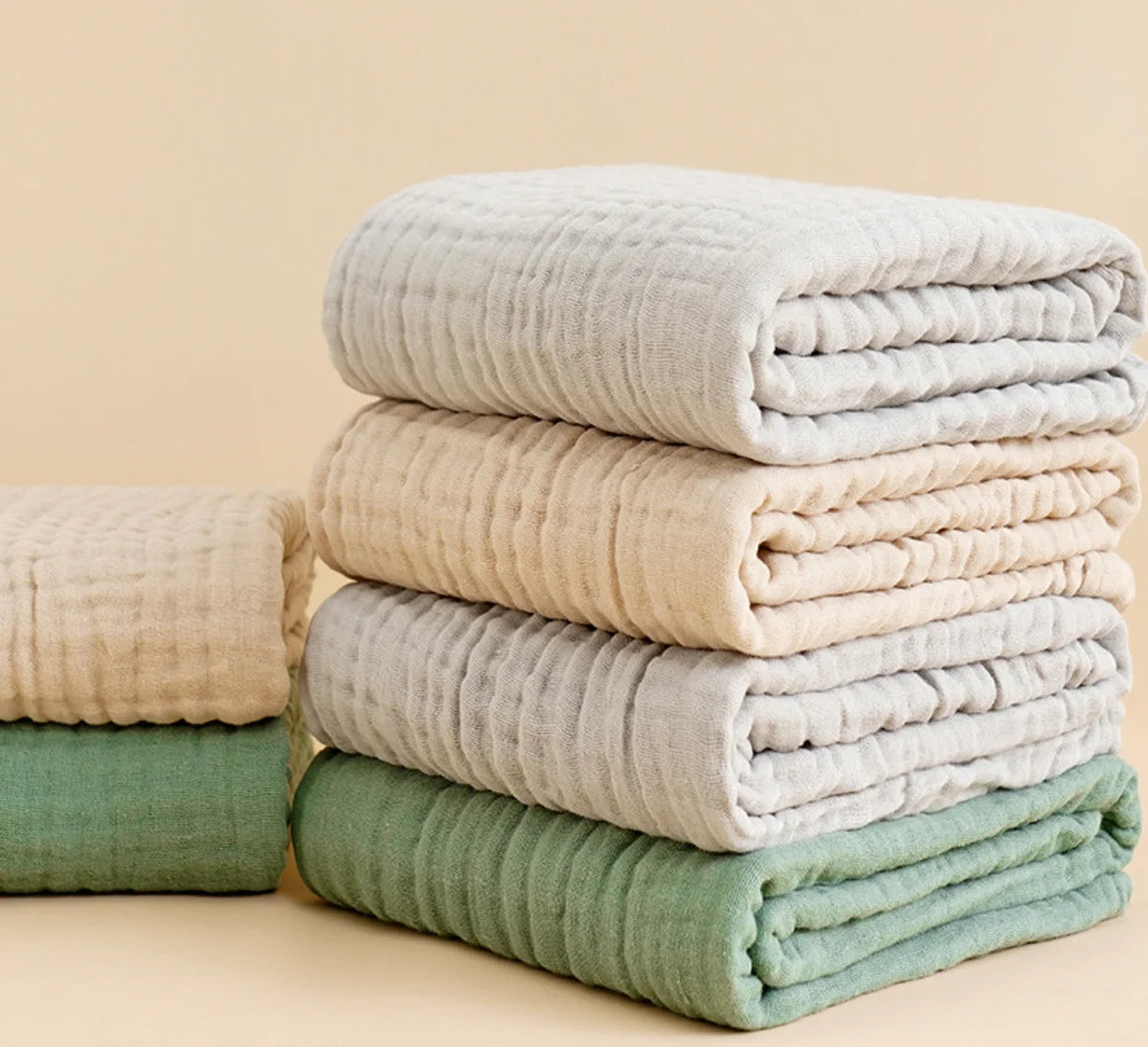 Muslin Cotton Blanket – Soft Gauze Summer Quilt for Adults & Kids