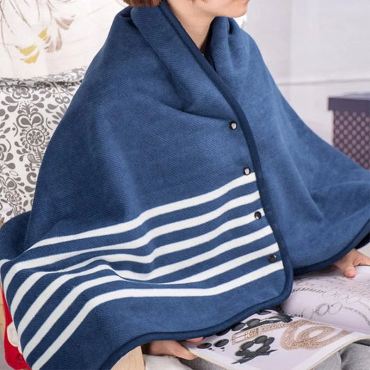 Wearable Flannel Shawl Blanket – Cozy, Lazy, and Perfect for Home or Office