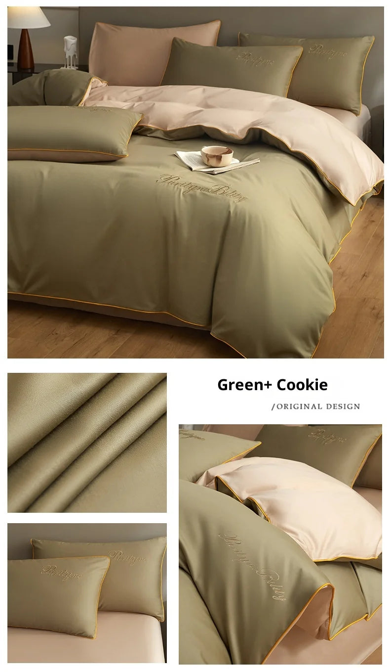 100% Egyptian Cotton 3-Piece Duvet Cover Set – 400 Thread Count Soft Solid Bedding with 2 Pillowcases (Single to King Size)