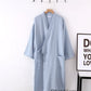 Lightweight Japanese Kimono Robe for Men & Women, Cotton Crepe Sleepwear Bathrobe for Spring & Autumn