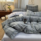 100% Cotton Plaid Style Duvet Cover Set with 2 Pillowcases - Soft & Breathable Bedding Set, Hypoallergenic, Easy Care