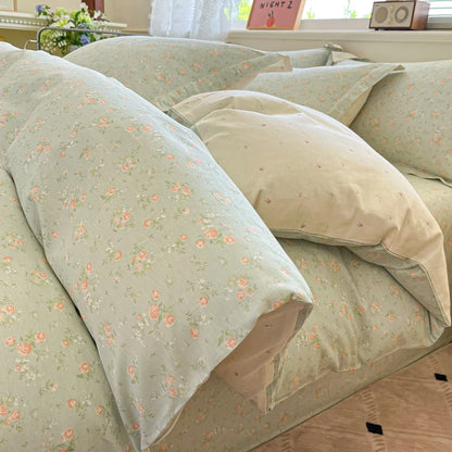 Printed Duvet Cover Set 100% Cotton – Soft Breathable Quilt Cover & Pillowcases for Single and Double Beds