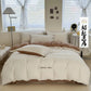 100% Cotton Plain Duvet Cover Set – 3pcs Bedding Set Queen King